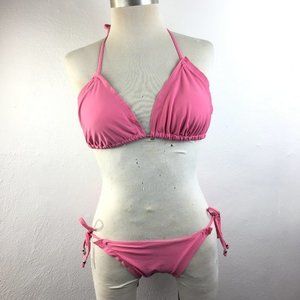 Plunge Swim 2-Piece Bikini Pink Size Medium